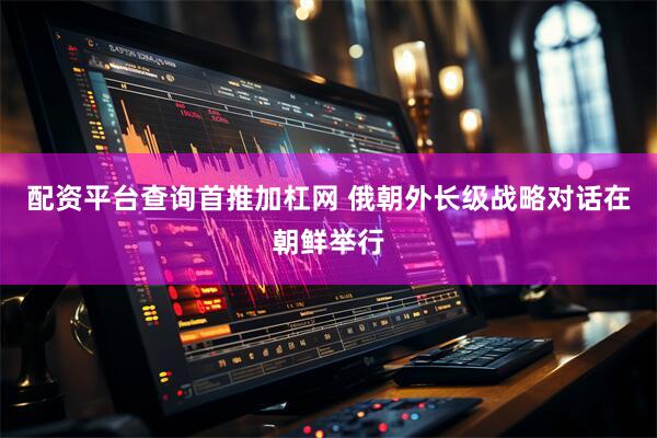 配资平台查询首推加杠网 俄朝外长级战略对话在朝鲜举行
